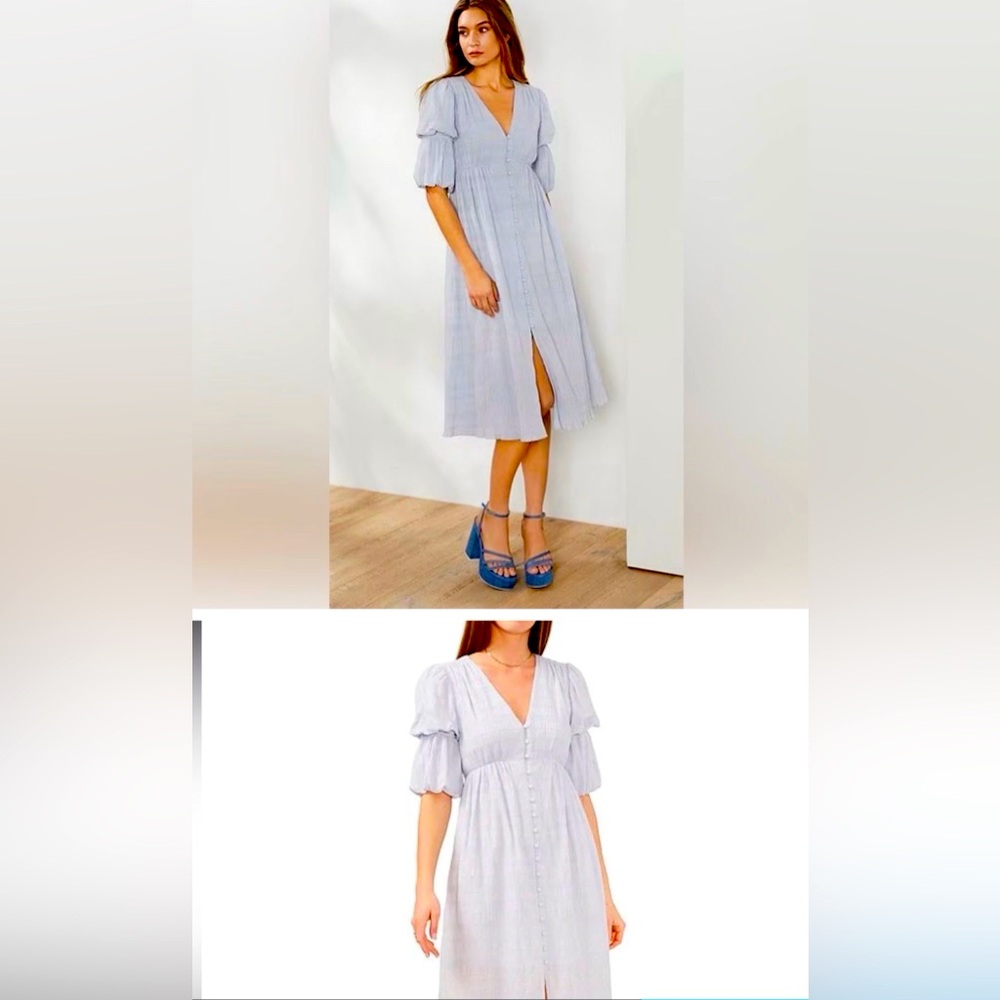 Chelsea & Violet NWT Textured V-Neck Button Front Dress Size 2